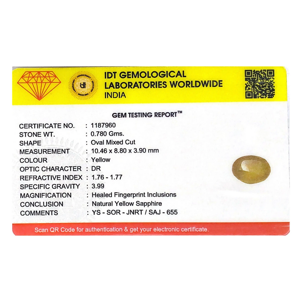 Yellow Sapphire - 3.9 Carat - Pramogh
