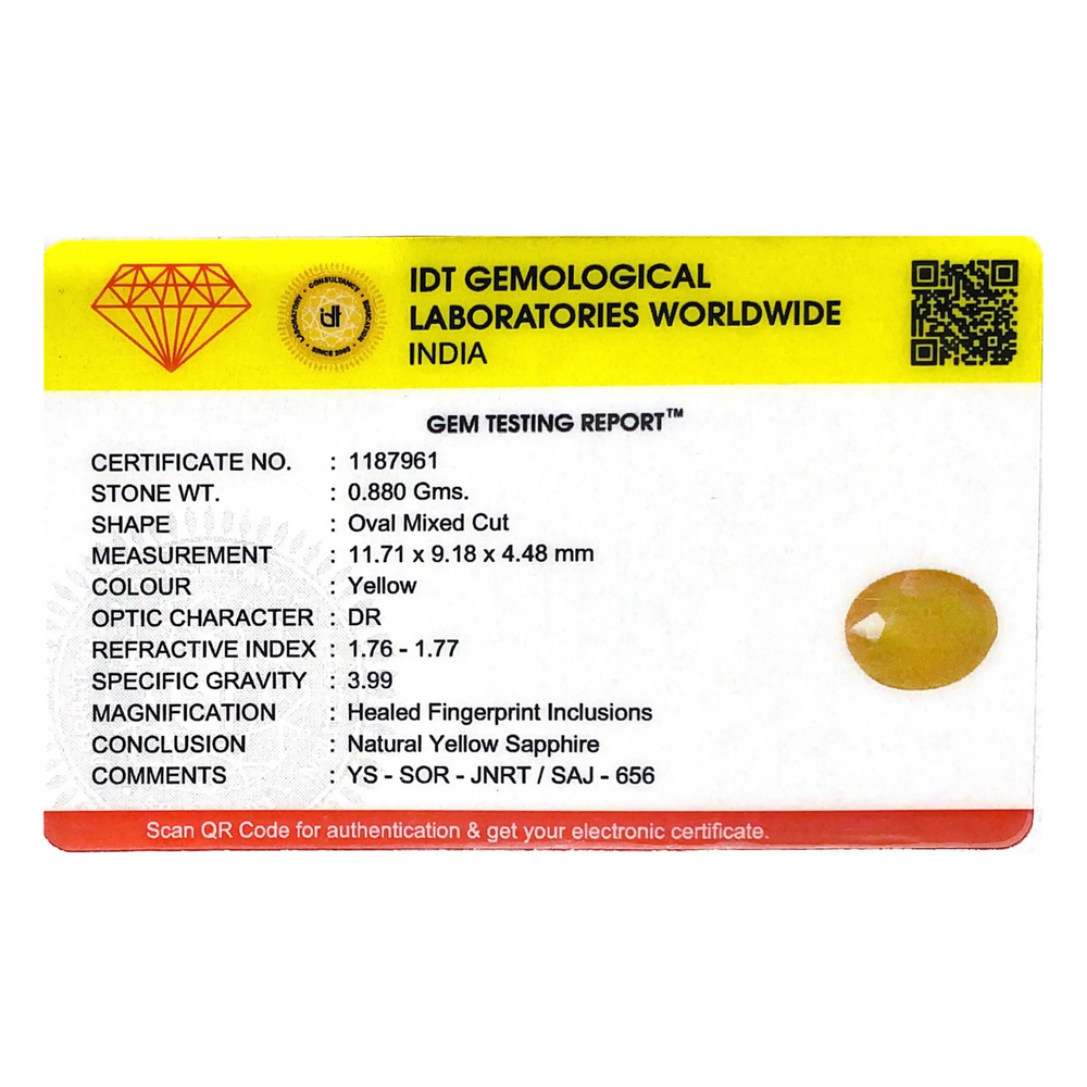 Yellow Sapphire - 4.4 Carat - Pramogh
