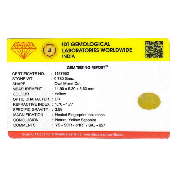 Yellow Sapphire - 3.9 Carat - Pramogh