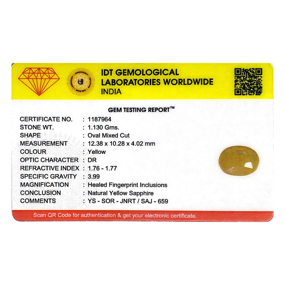 Yellow Sapphire - 5.65 Carat - Pramogh