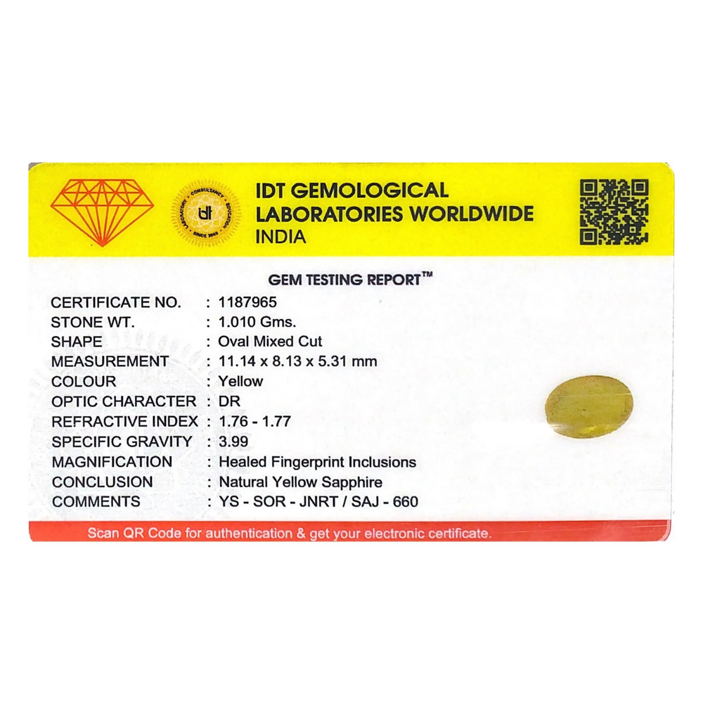 Yellow Sapphire - 5.05 Carat - Pramogh