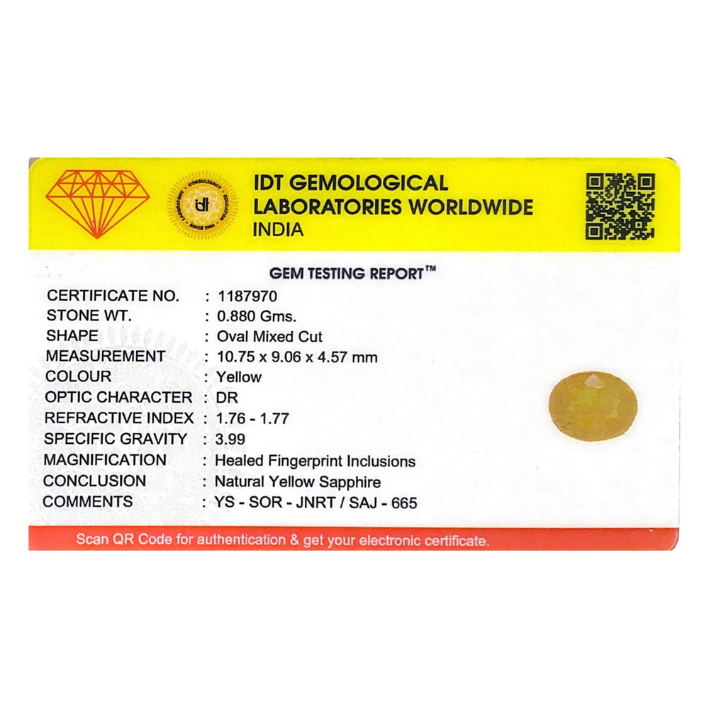 Yellow Sapphire - 4.4 Carat - Pramogh