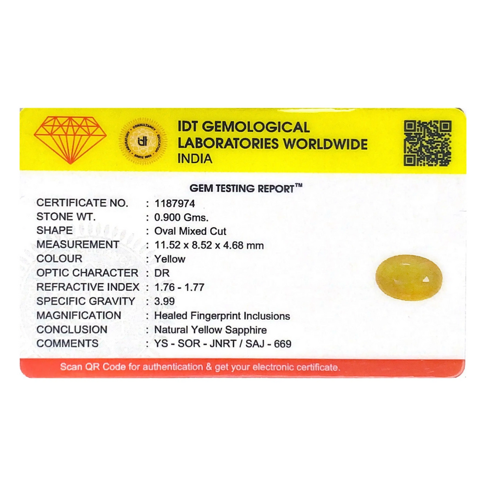 Yellow Sapphire - 4.5 Carat - Pramogh