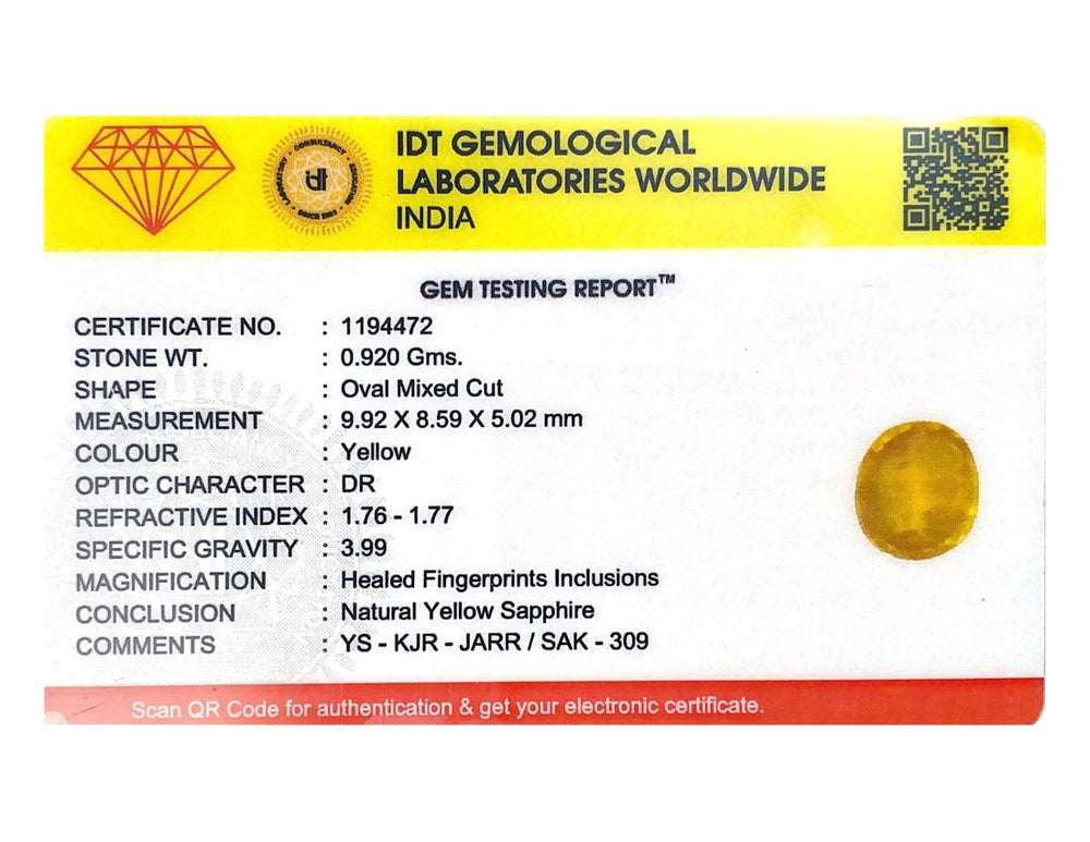 Yellow Sapphire - 4.6 Carat