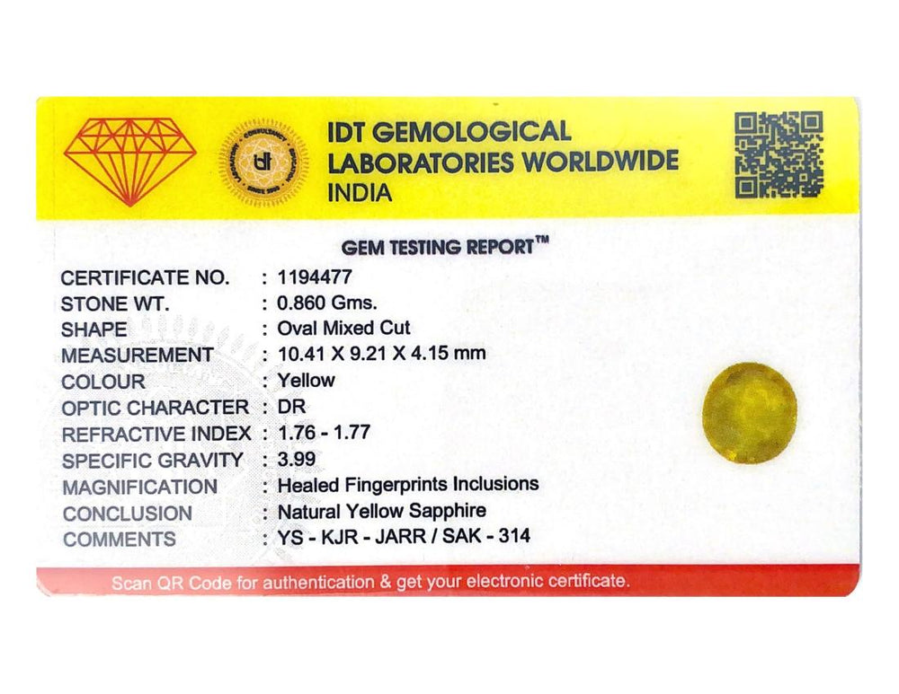 Yellow Sapphire - 4.3 Carat