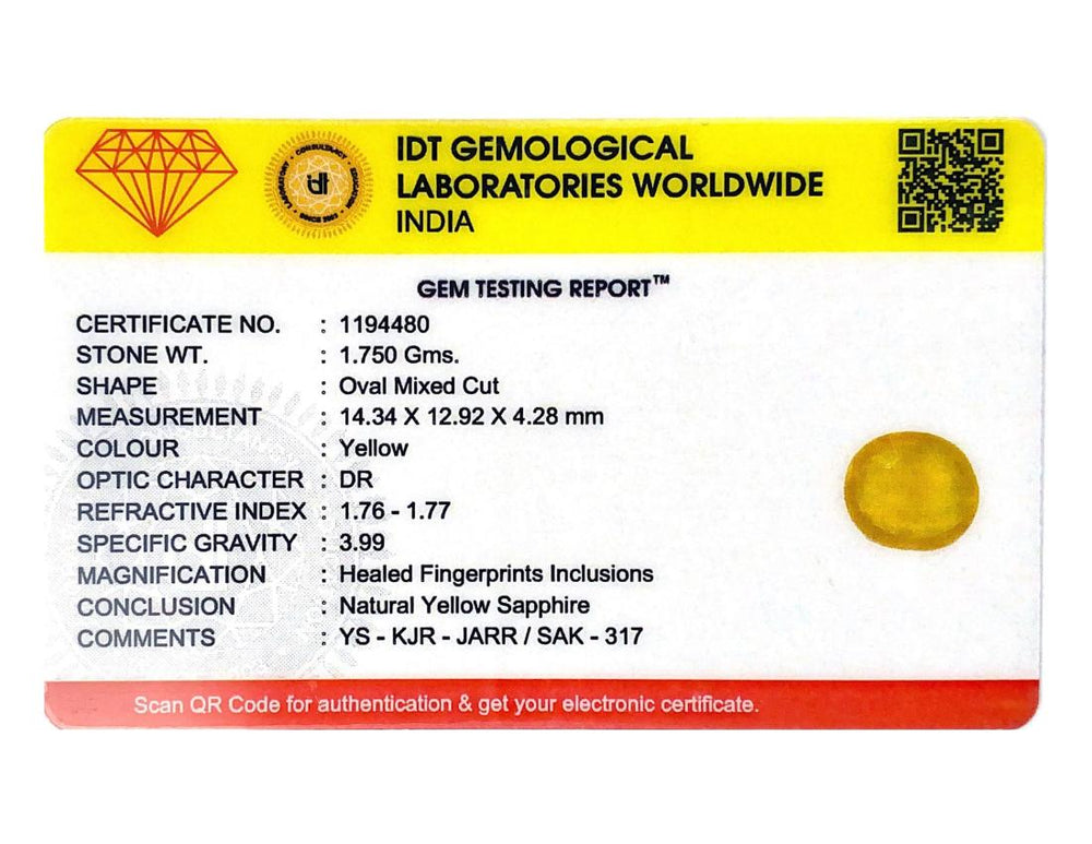 Yellow Sapphire - 8.75 Carat
