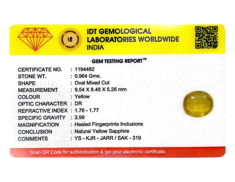 Yellow Sapphire - 4.82 Carat