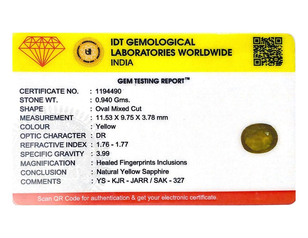 Yellow Sapphire - 4.7 Carat