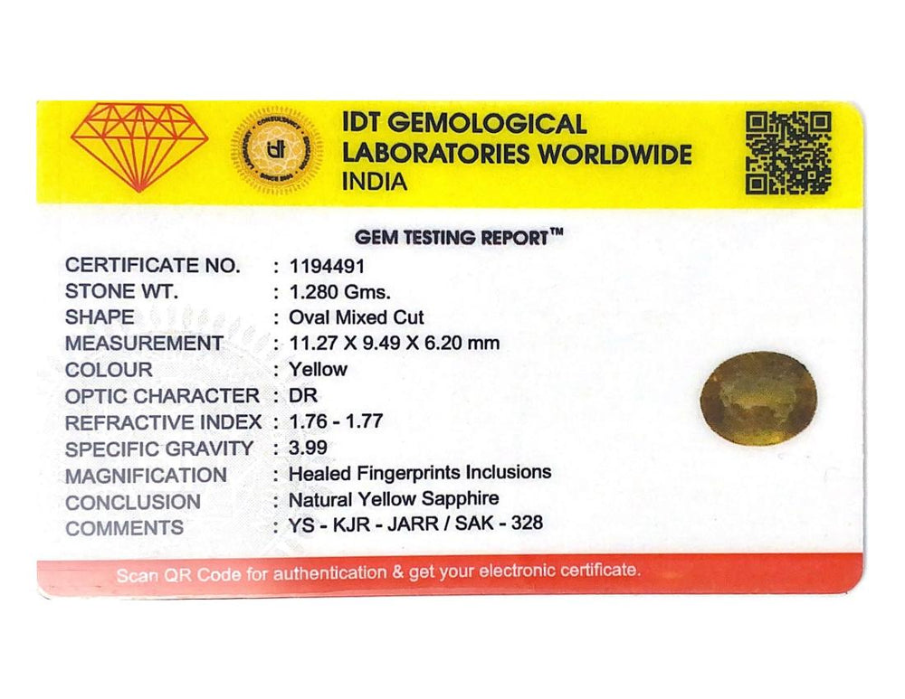 Yellow Sapphire - 6.4 Carat