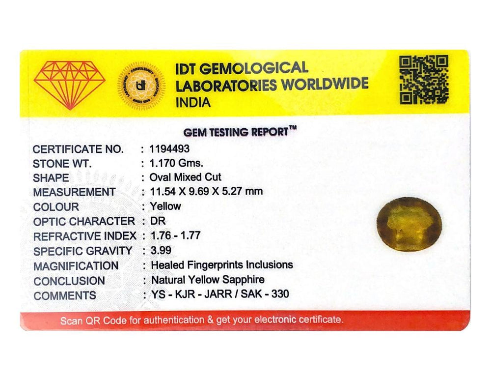 Yellow Sapphire - 5.85 Carat