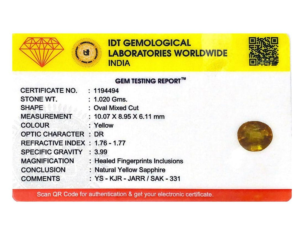 Yellow Sapphire - 5.1 Carat