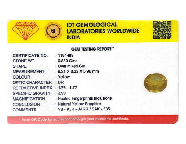 Yellow Sapphire - 4.4 Carat