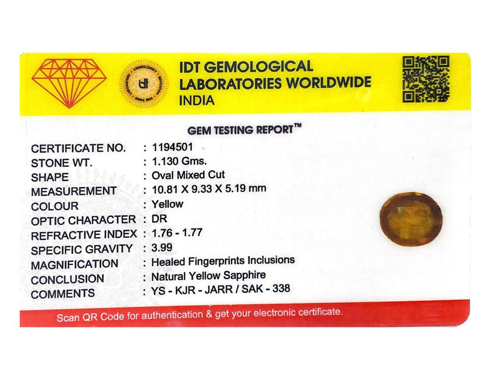 Yellow Sapphire - 5.65 Carat