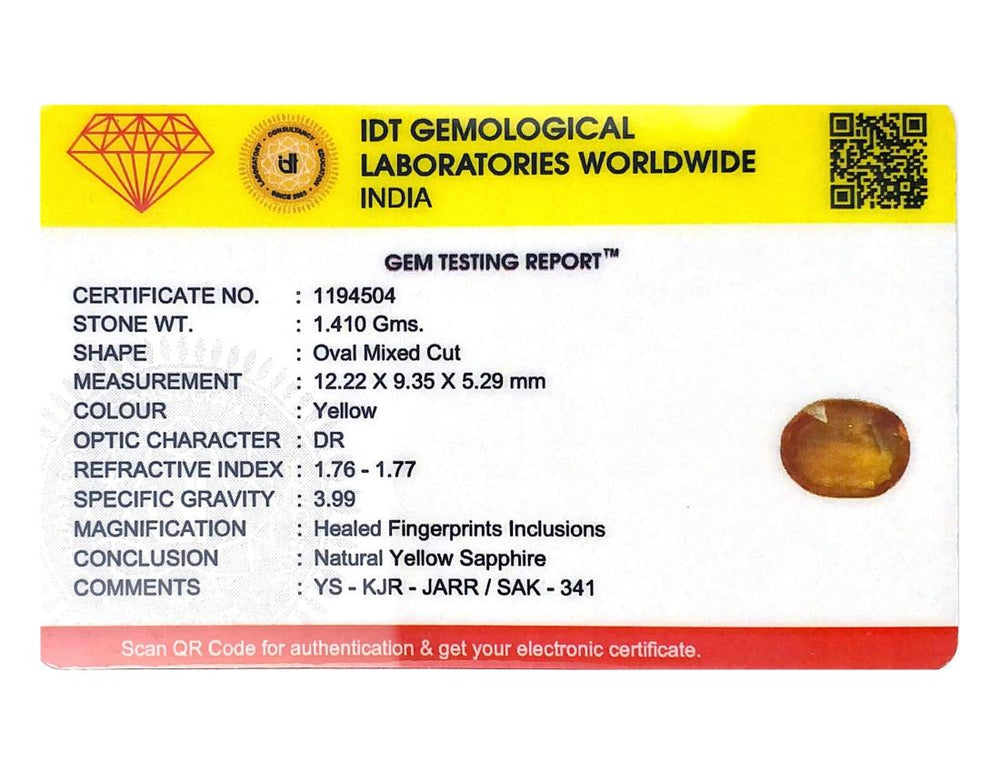 Yellow Sapphire - 7.05 Carat