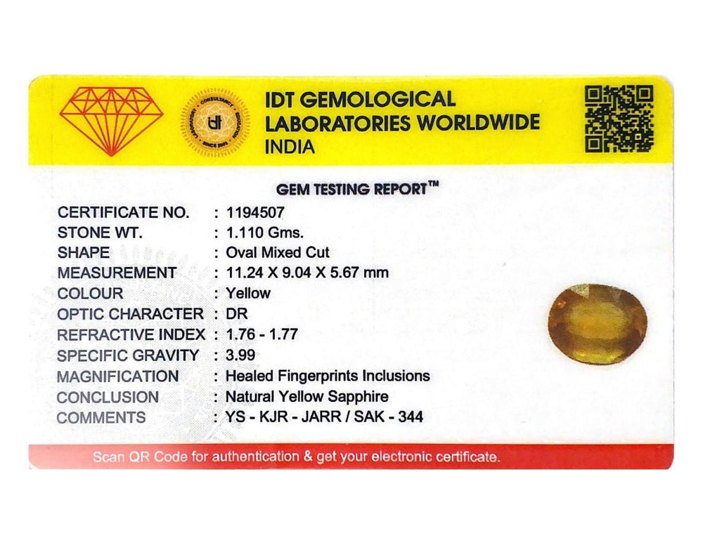 Yellow Sapphire - 5.55 Carat