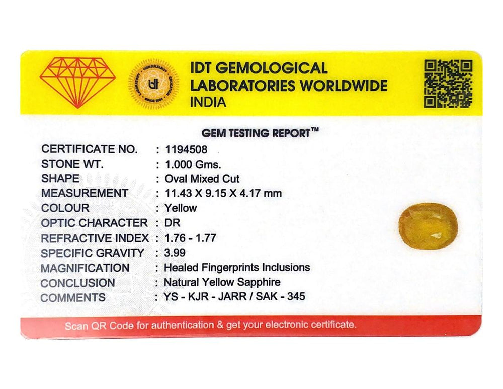 Yellow Sapphire - 5 Carat