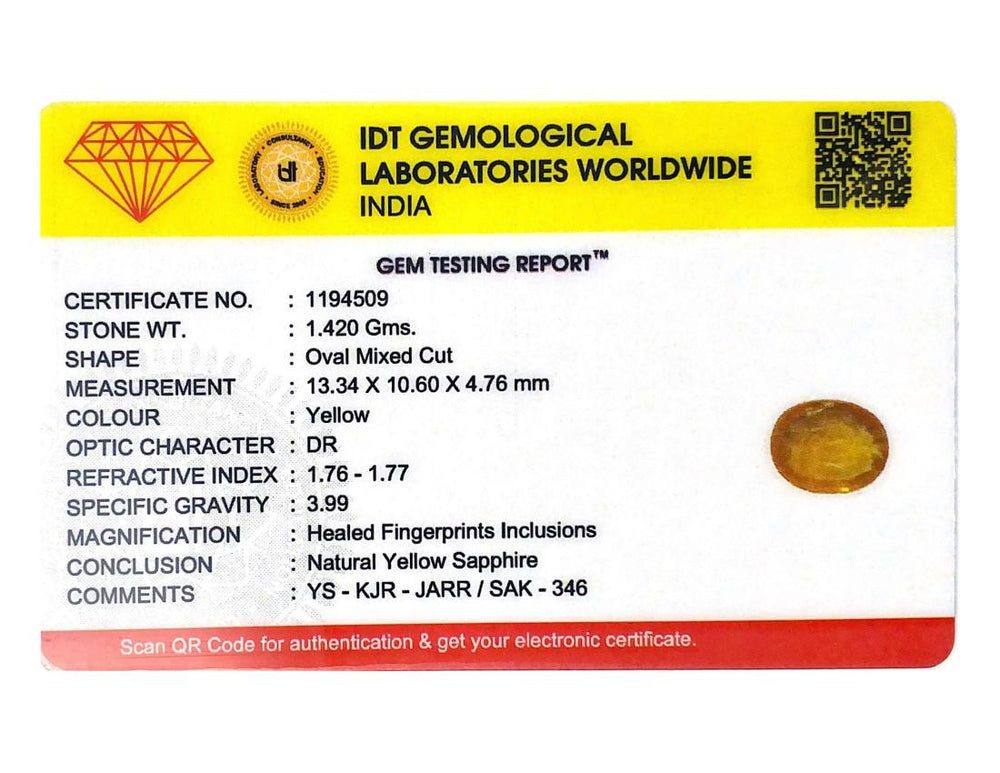 Yellow Sapphire - 7.1 Carat