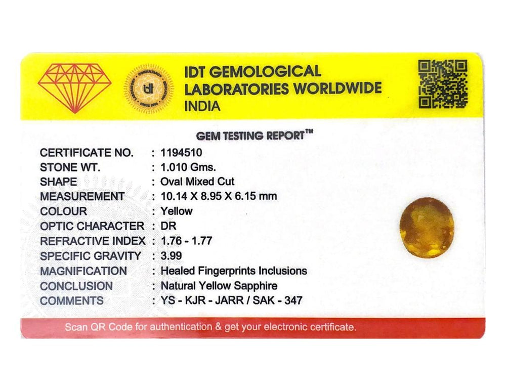 Yellow Sapphire - 5.05 Carat
