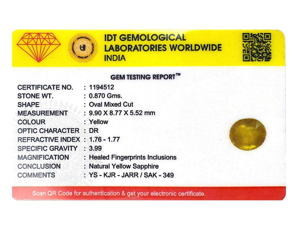 Yellow Sapphire - 4.35 Carat
