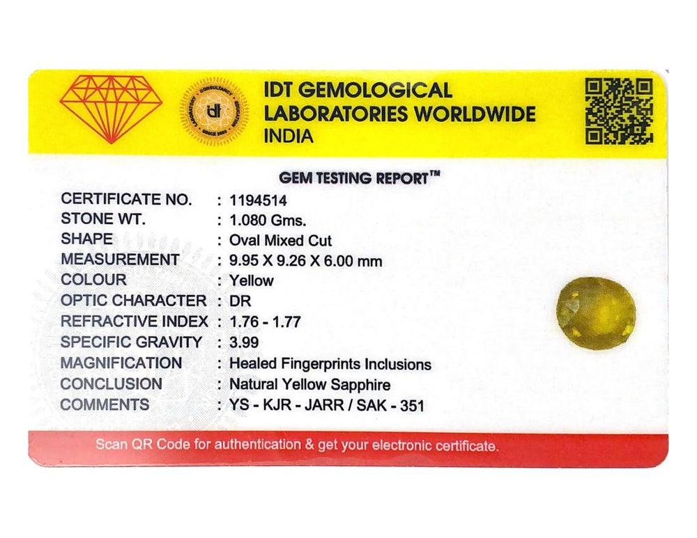 Yellow Sapphire - 5.4 Carat