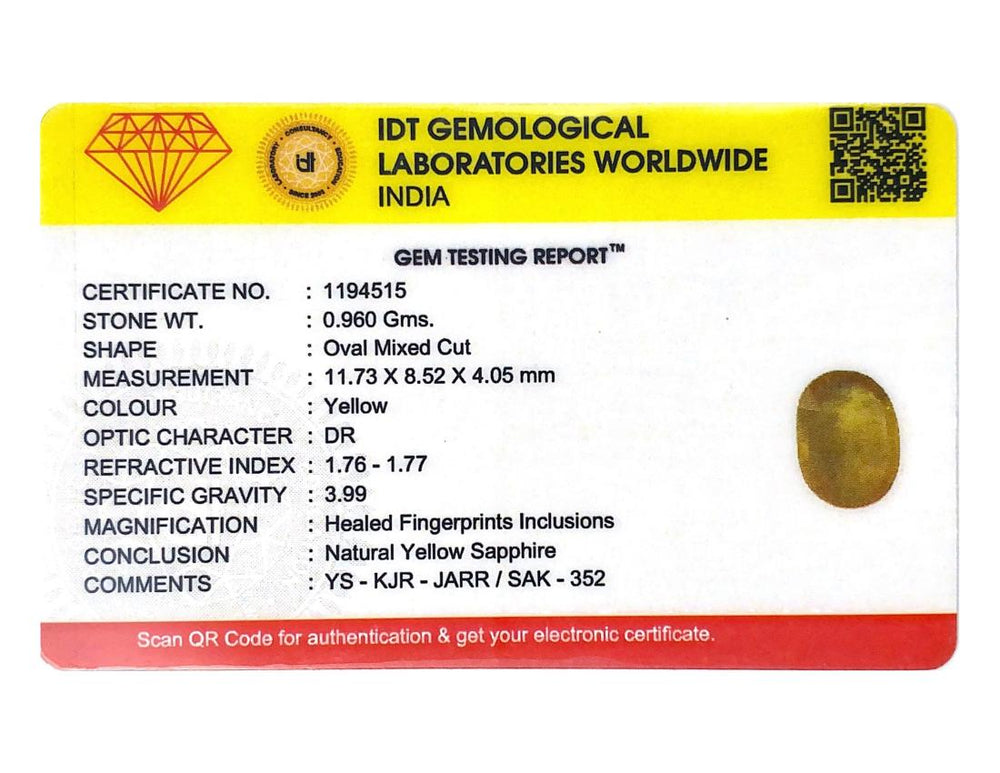 Yellow Sapphire - 4.8 Carat