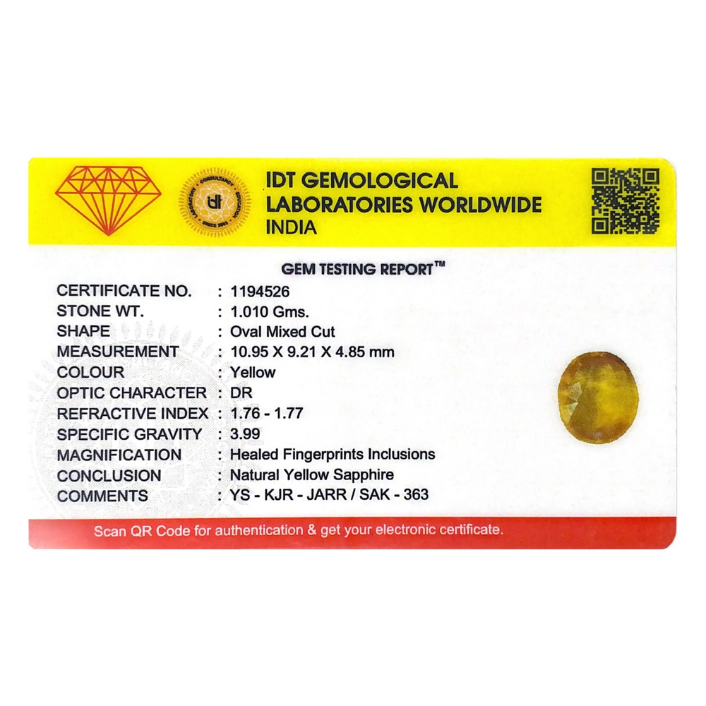 Yellow Sapphire - 5.05 Carat