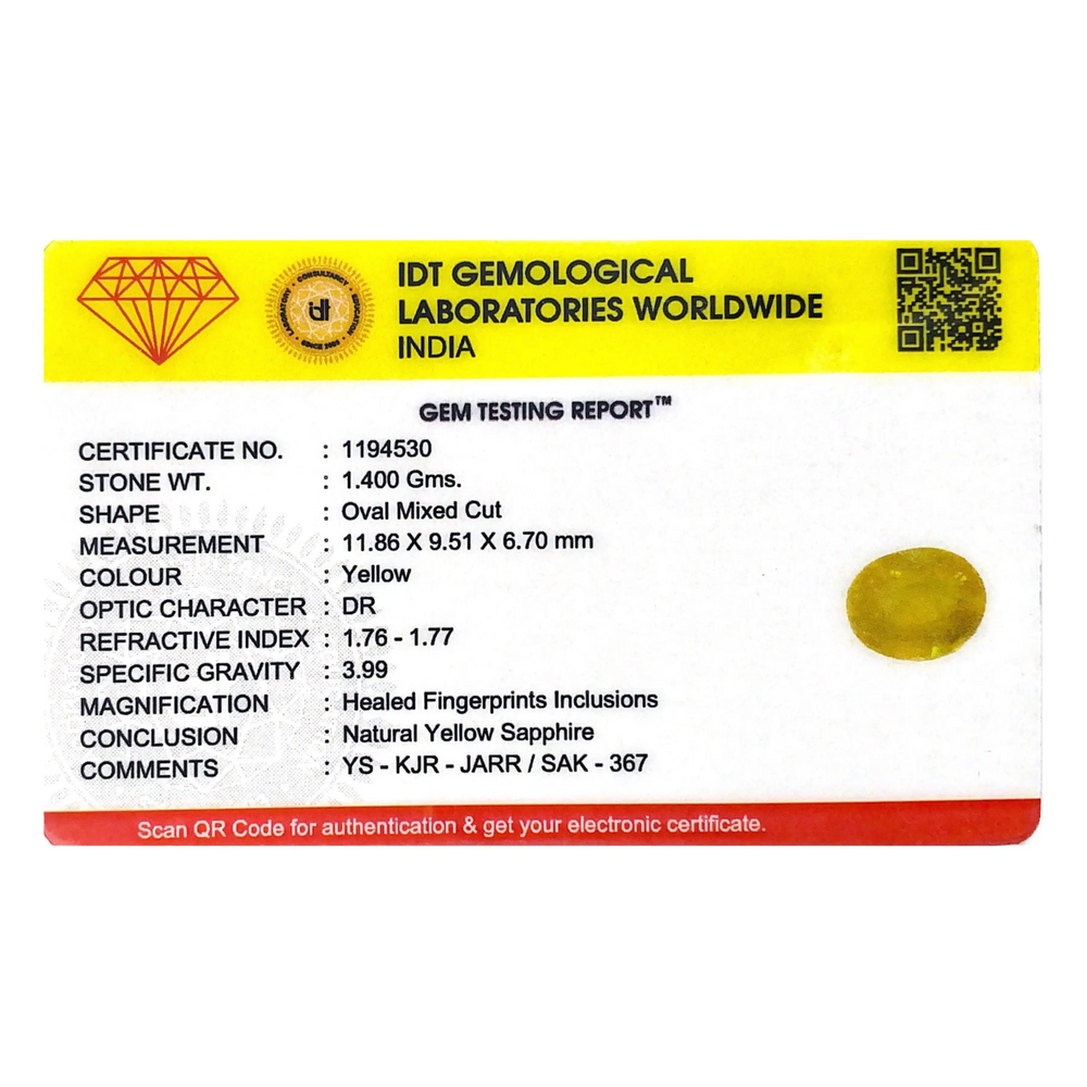 Yellow Sapphire - 7 Carat