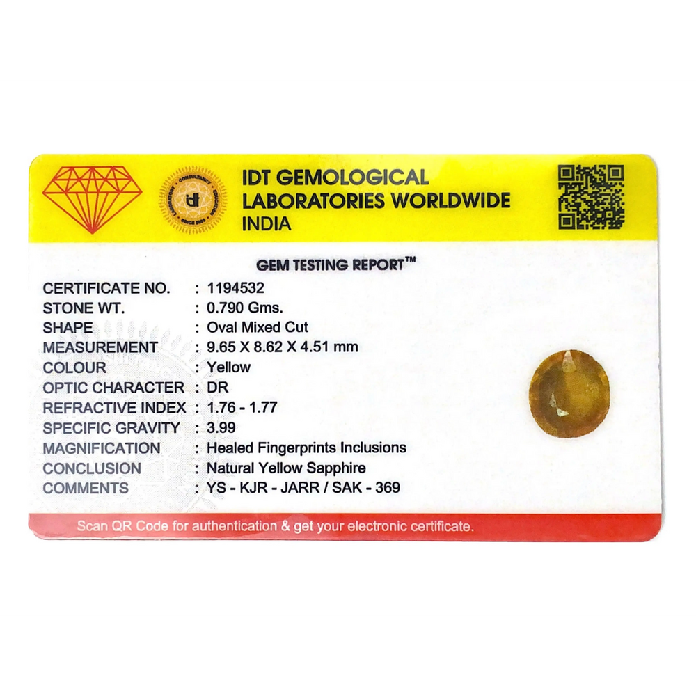 Yellow Sapphire - 3.95 Carat