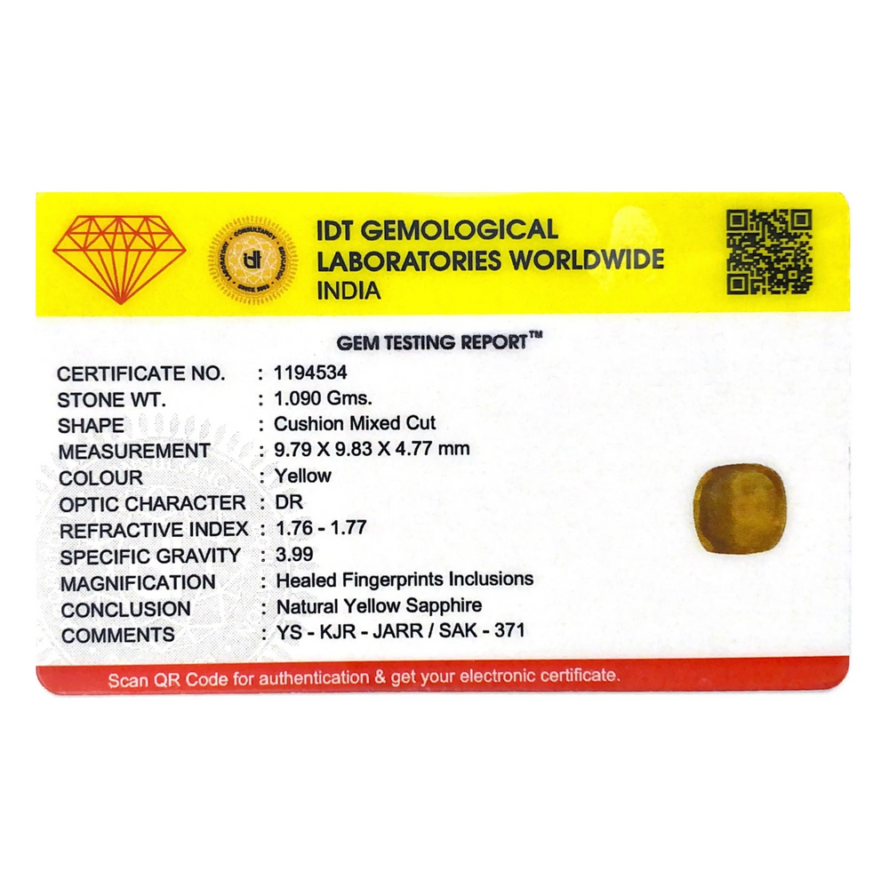 Yellow Sapphire - 5.45 Carat