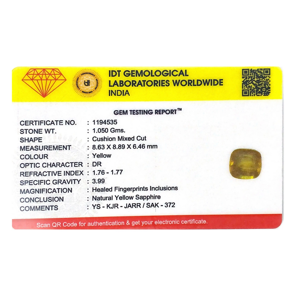Yellow Sapphire - 5.25 Carat