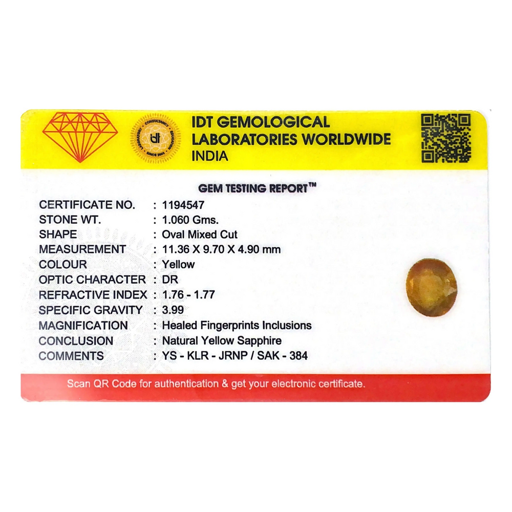 Yellow Sapphire - 5.3 Carat