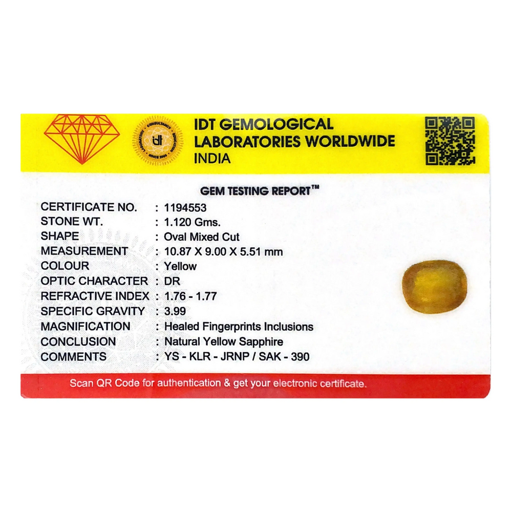 Yellow Sapphire - 5.6 Carat