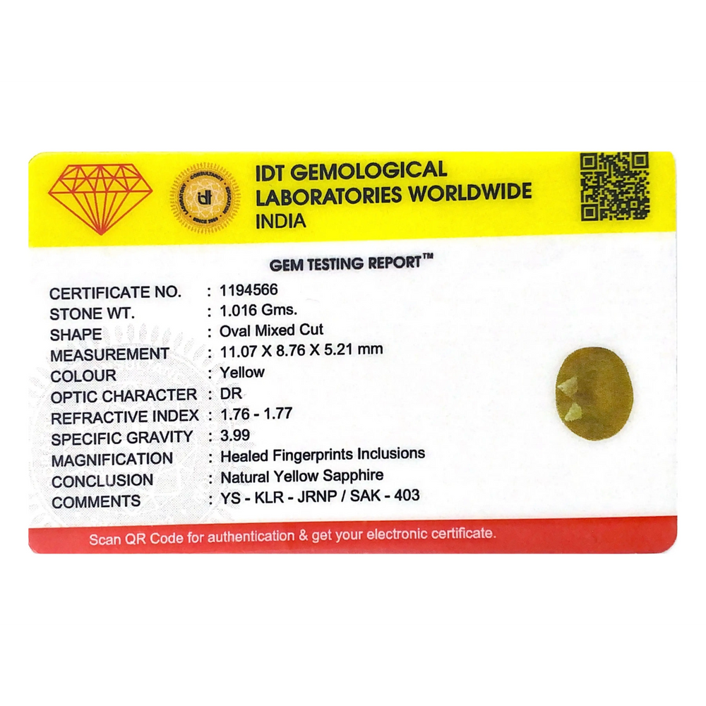 Yellow Sapphire - 5.08 Carat