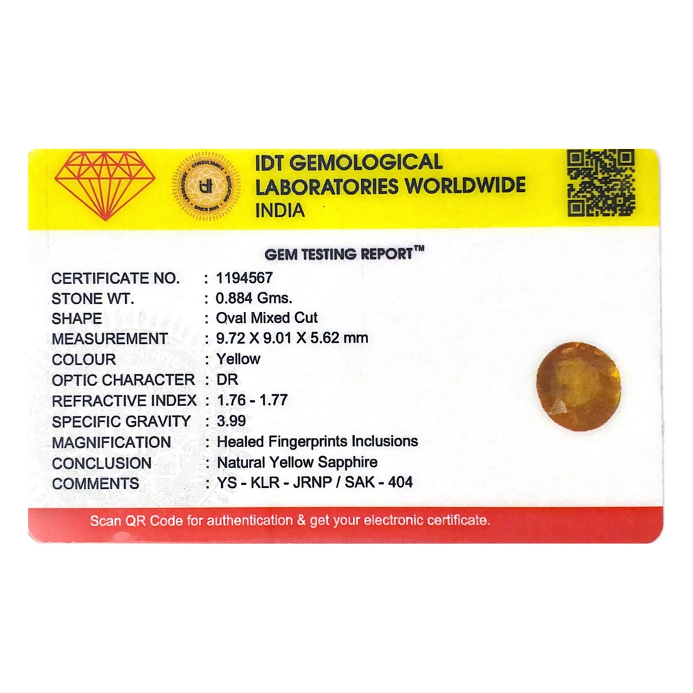 Yellow Sapphire - 4.42 Carat