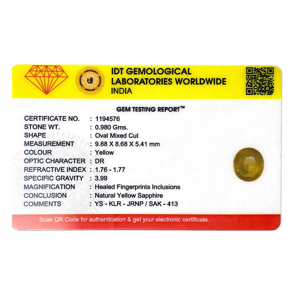 Yellow Sapphire - 4.9 Carat