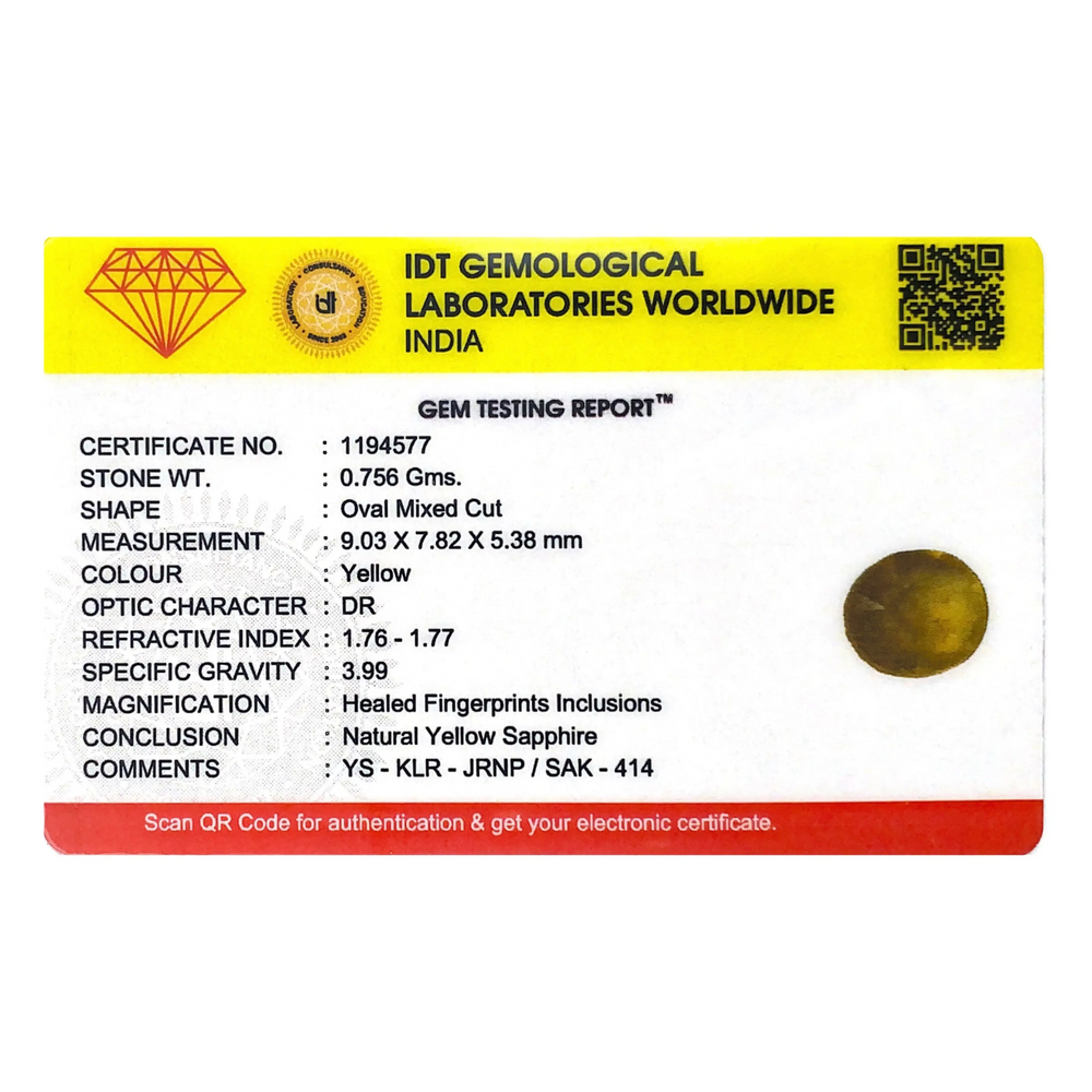 Yellow Sapphire - 3.78 Carat