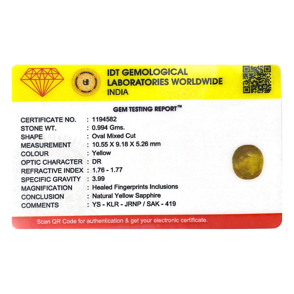 Yellow Sapphire - 4.97 Carat