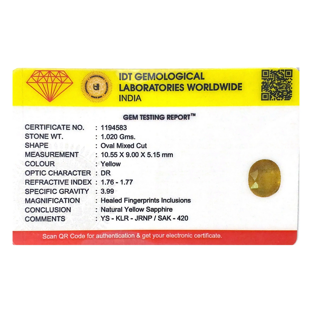 Yellow Sapphire - 5.1 Carat