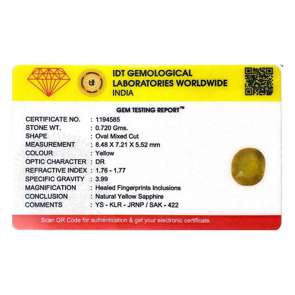 Yellow Sapphire - 3.6 Carat