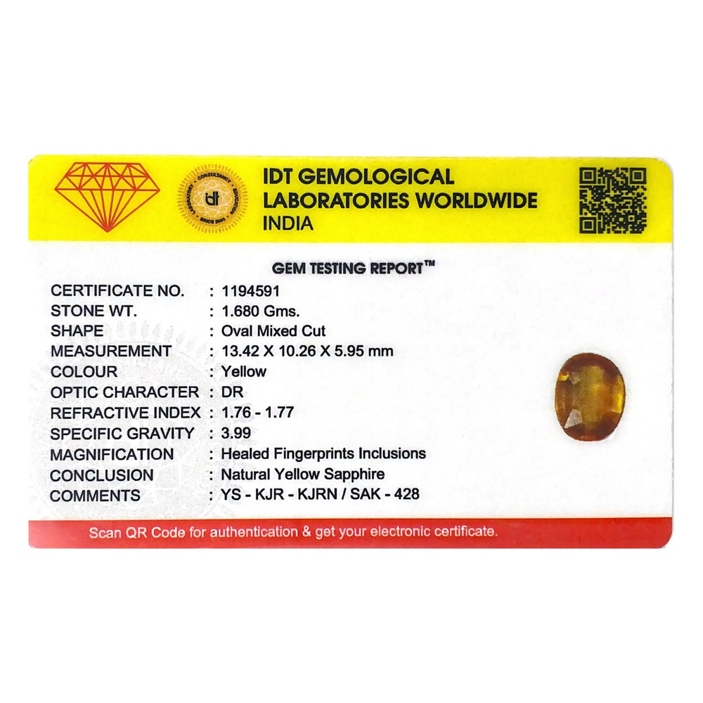 Yellow Sapphire - 8.4 Carat