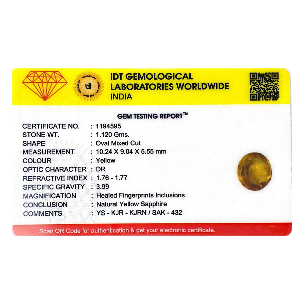 Yellow Sapphire - 5.6 Carat