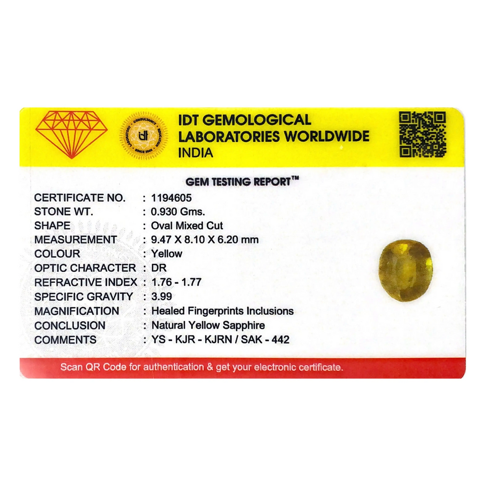 Yellow Sapphire - 4.65 Carat
