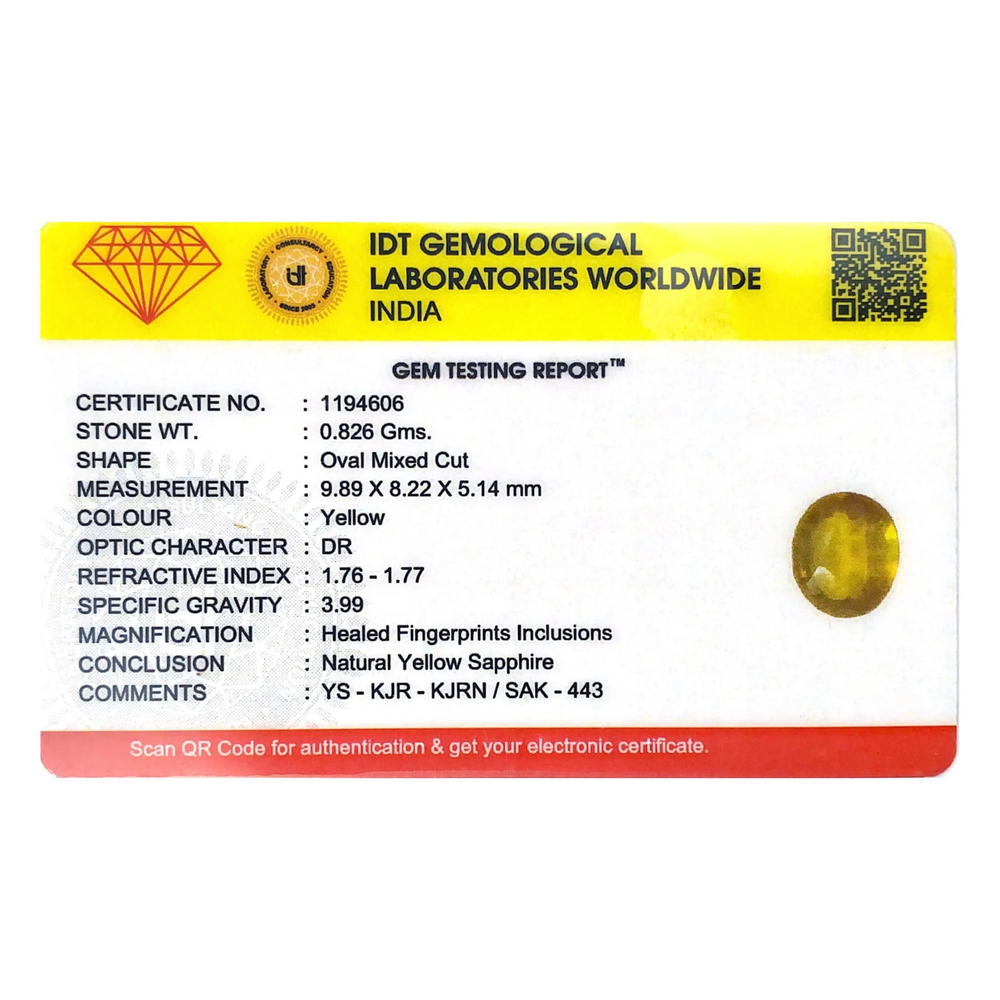 Yellow Sapphire - 4.13 Carat
