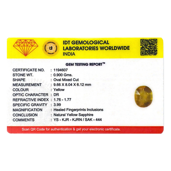 Yellow Sapphire - 4.5 Carat
