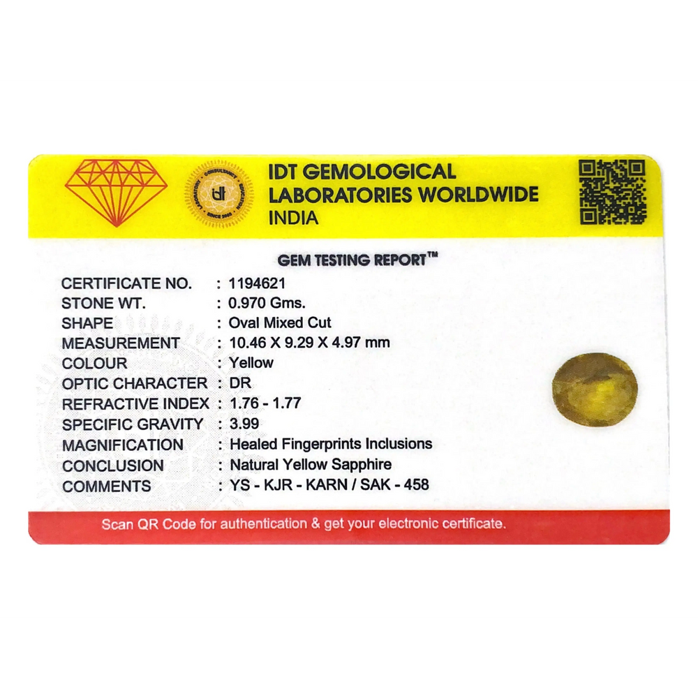 Yellow Sapphire - 4.85 Carat
