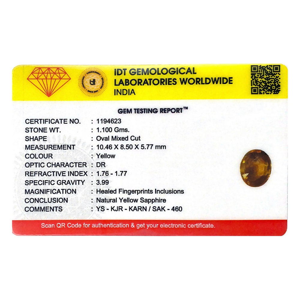 Yellow Sapphire - 5.5 Carat
