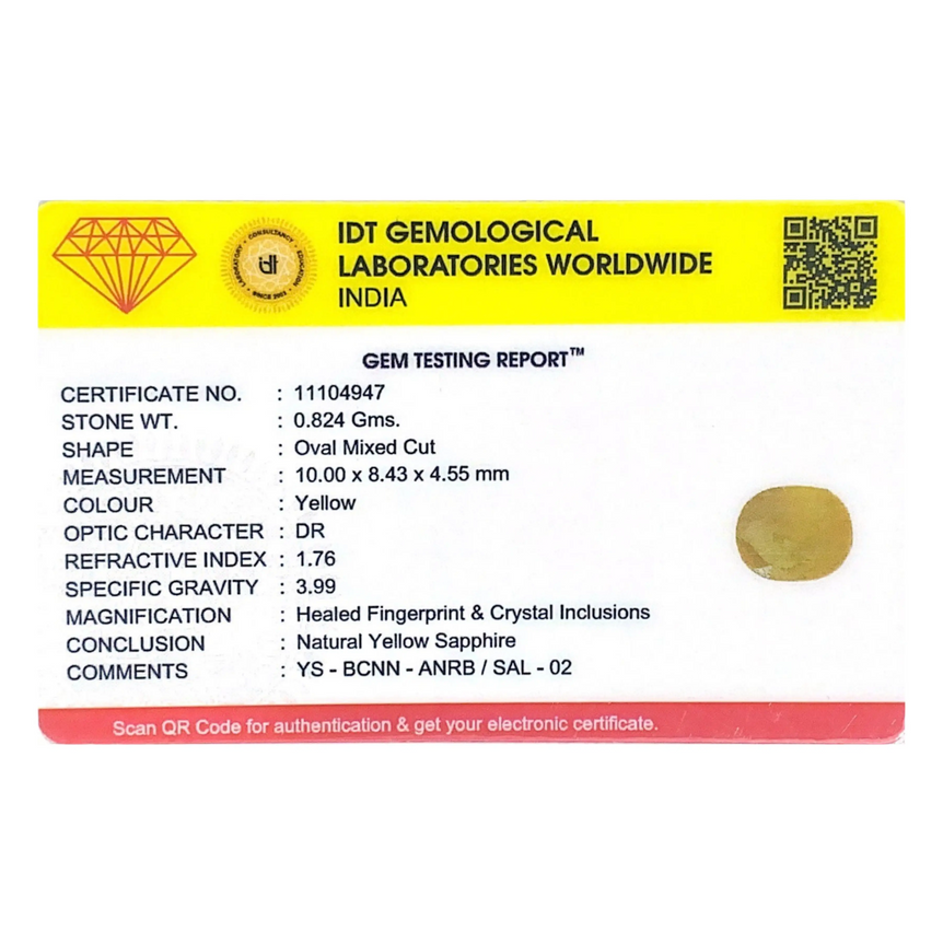 Yellow Sapphire - 4.12 Carat
