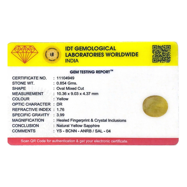 Yellow Sapphire - 4.27 Carat