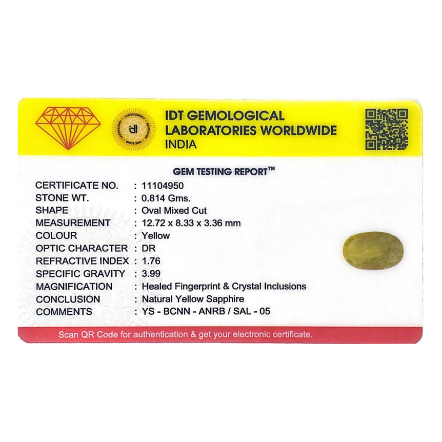 Yellow Sapphire - 4.07 Carat