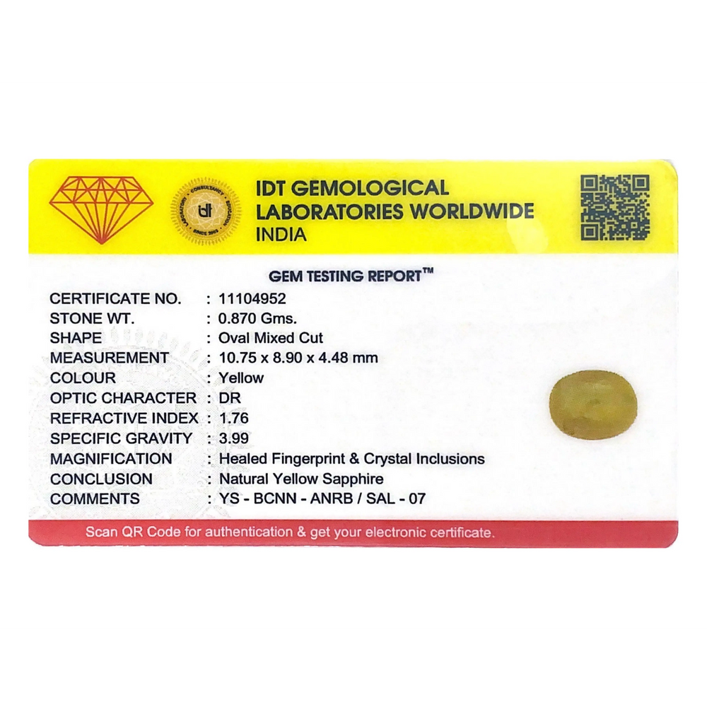 Yellow Sapphire - 4.35 Carat